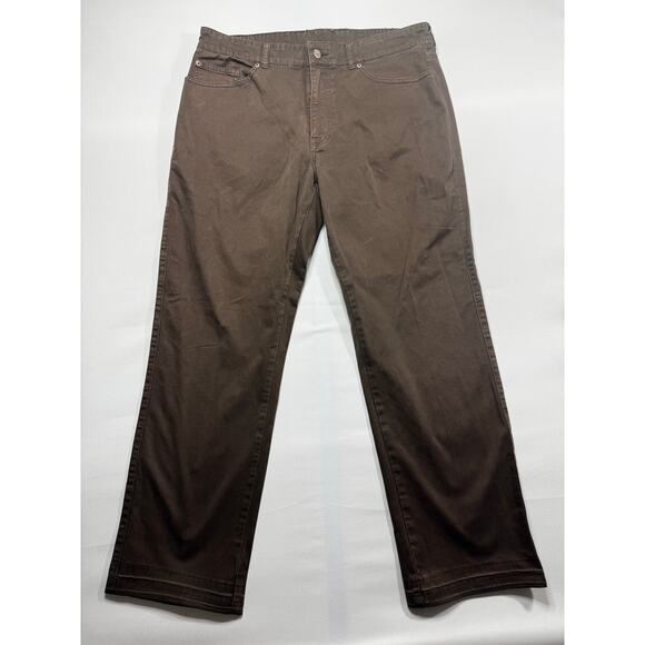 Peter Millar Men's Signature Sateeen Five Pocket Brown Pants - Size 33x28 - Picture 1 of 6
